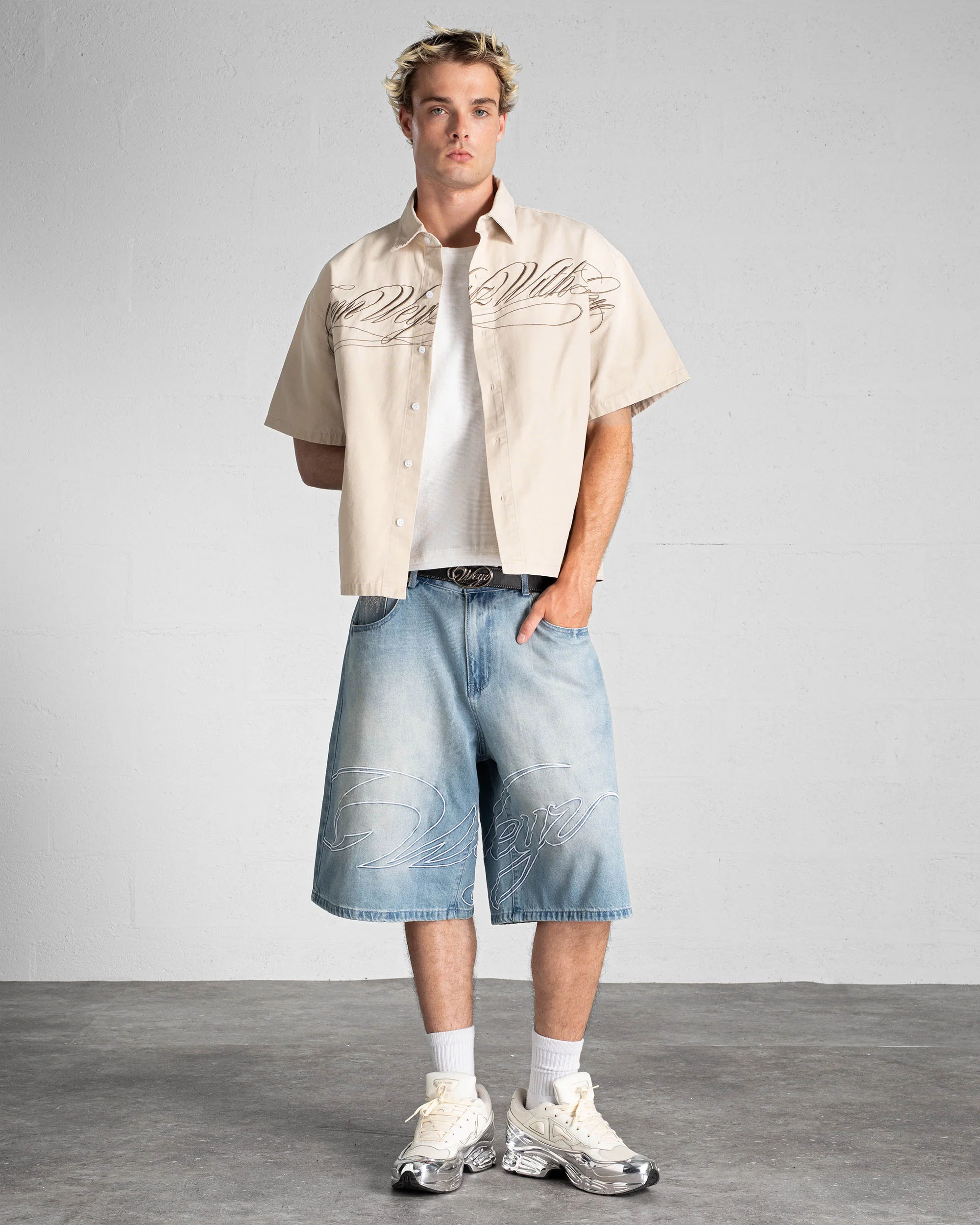 Short Denim "HERITAGE" - Bleu Clair Délavé - Image 3