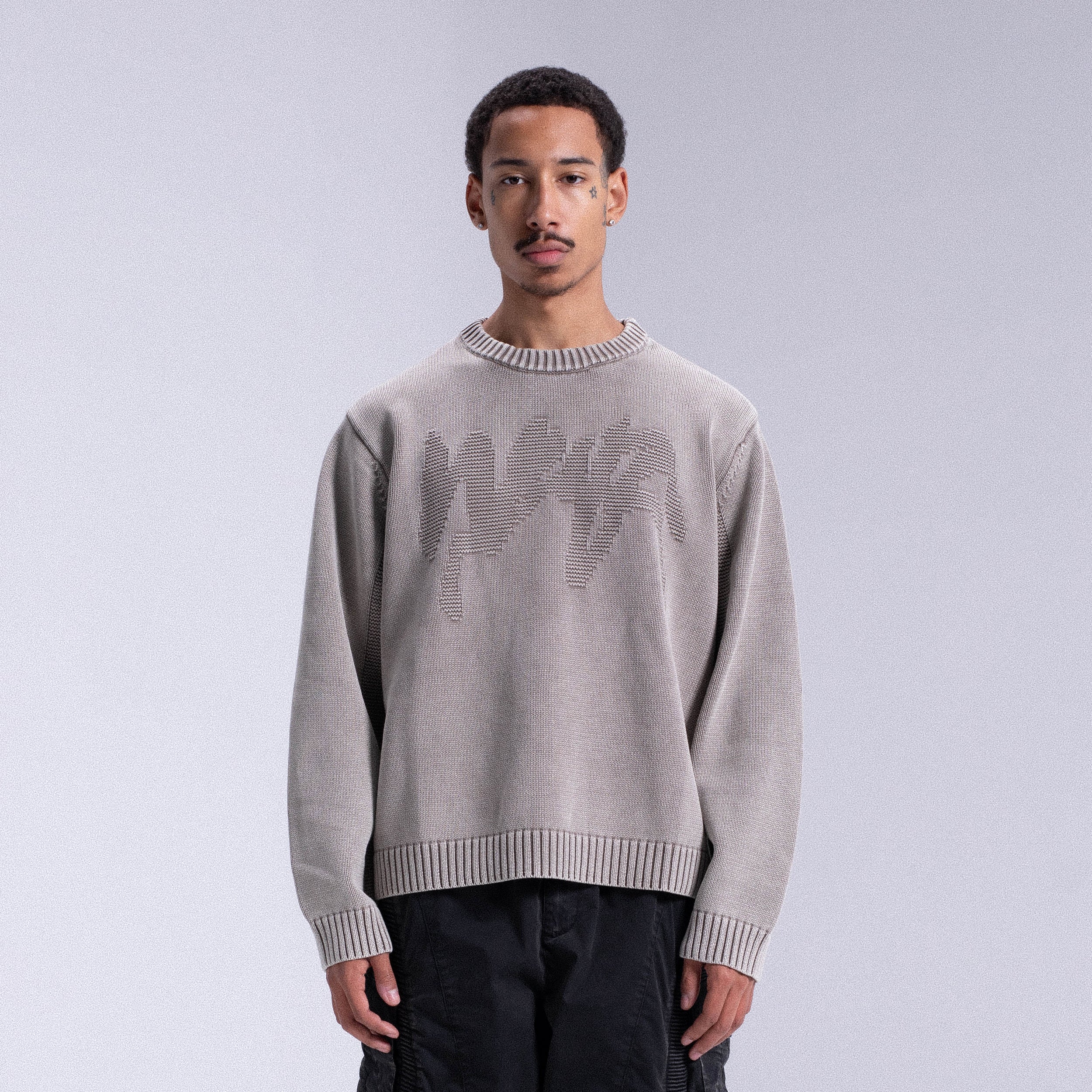 Knitwear "WAFFLE" Logo Weyz - Beige - Image 2