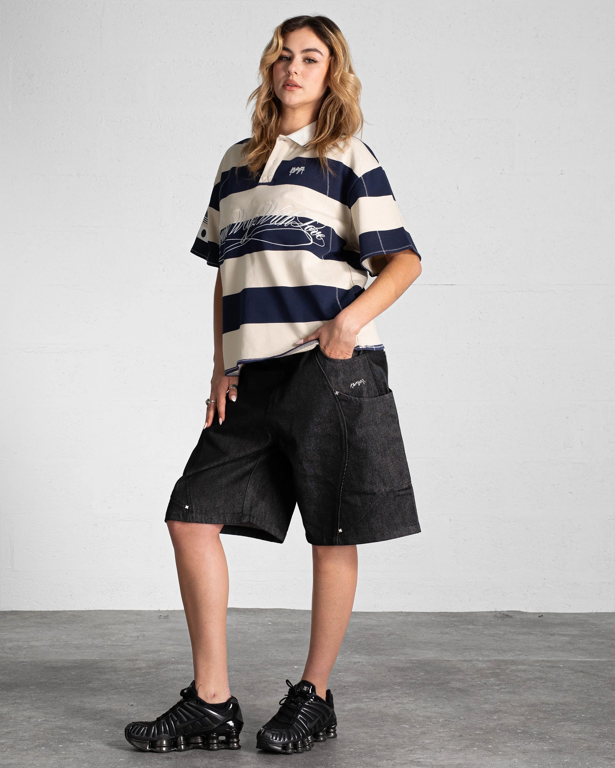 SHORT DENIM RAW "RIFT" - NOIR - Image 6