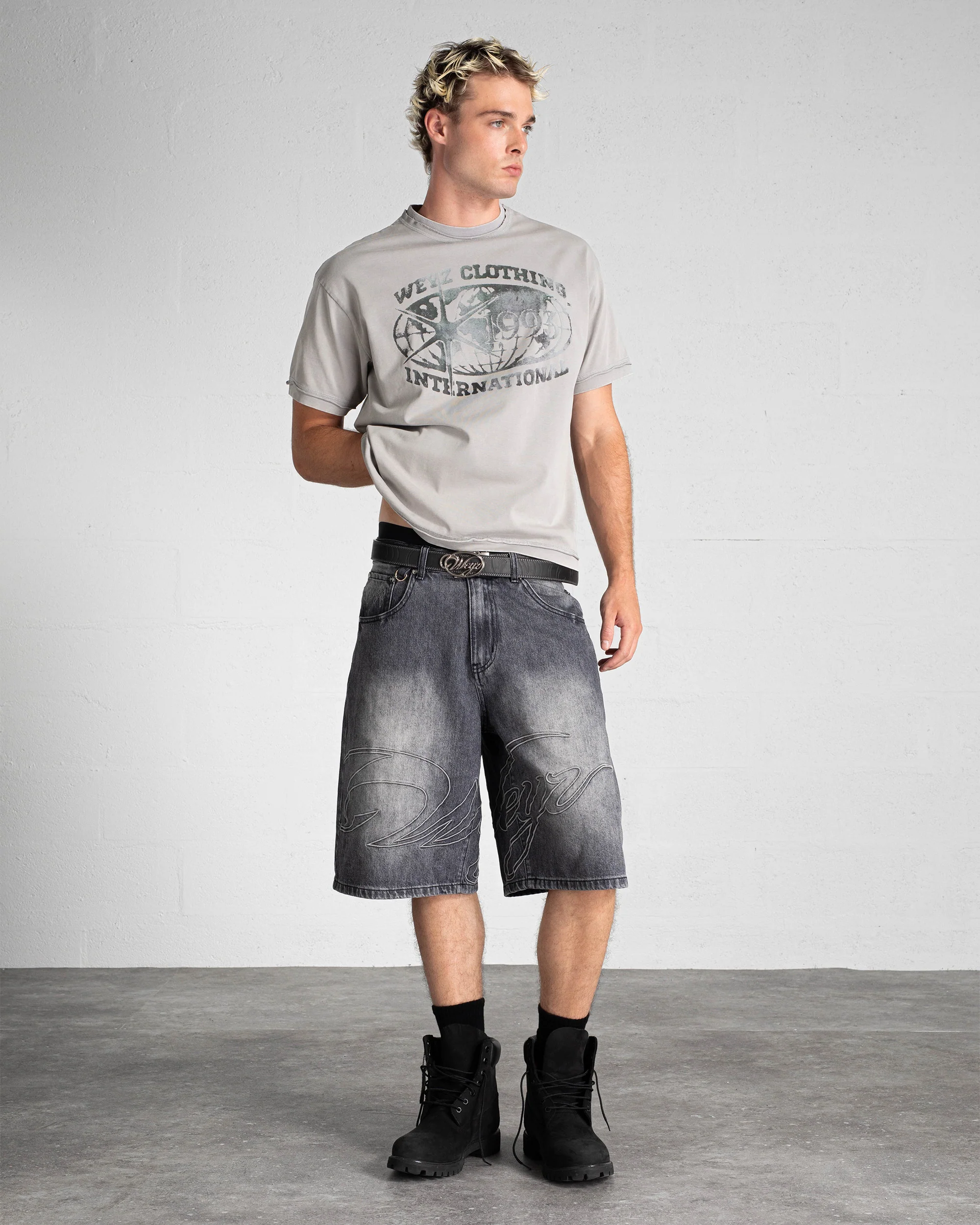 T-SHIRT "INTERNATIONAL" - GRIS VINTAGE - Image 3