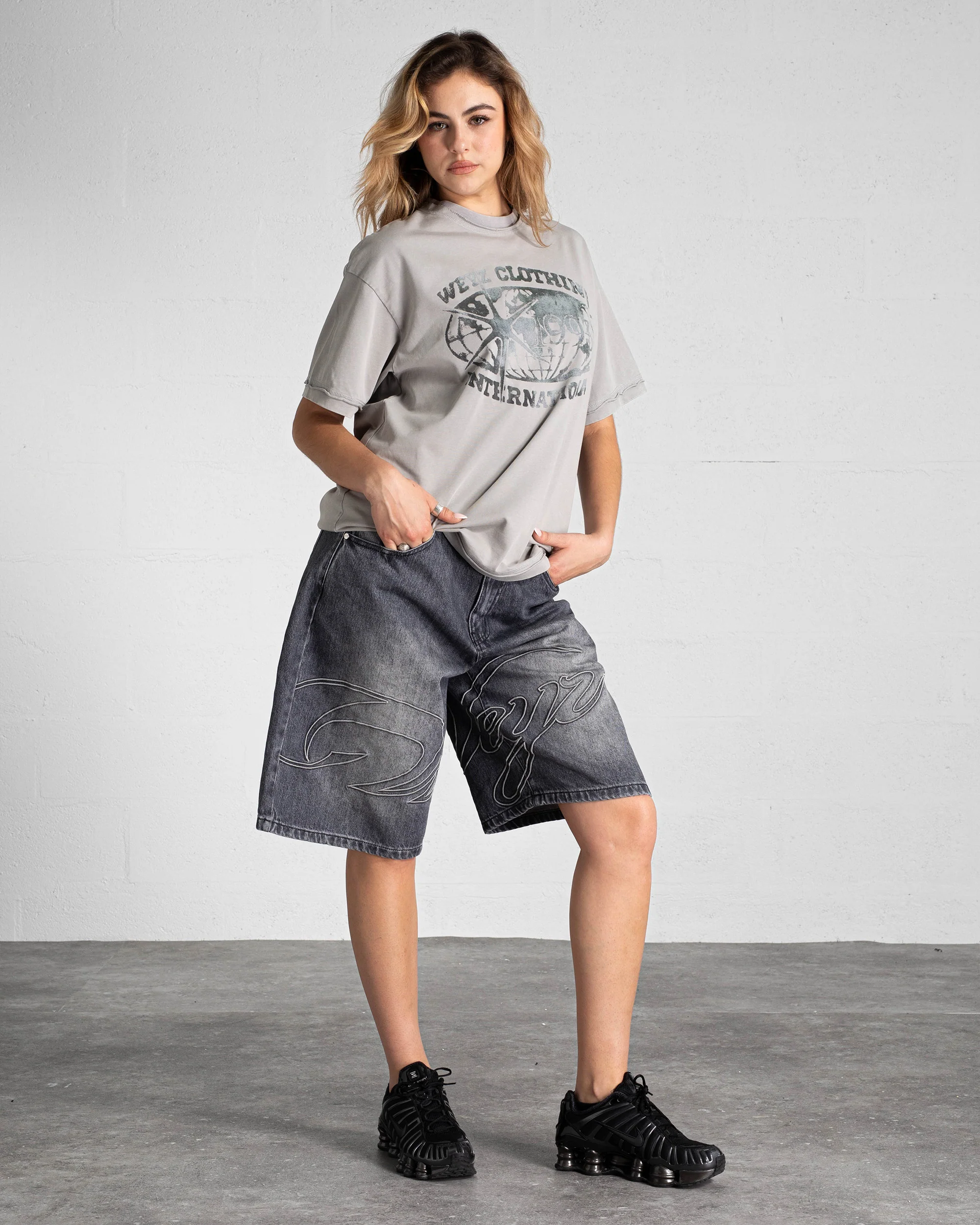 T-SHIRT "INTERNATIONAL" - GRIS VINTAGE - Image 5
